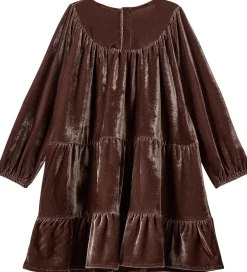 Kjoler*Sofie Schnoor Kjole - Velour - SelineSB - Brun