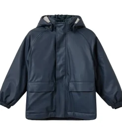 Børn Sofie Schnoor Regnjakke m. Vattering - PU - BillieSK - Dark Blue