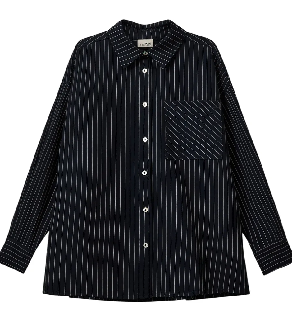 Skjorter*Sofie Schnoor Skjorte - KaliaSy - Dark Navy m. Striber