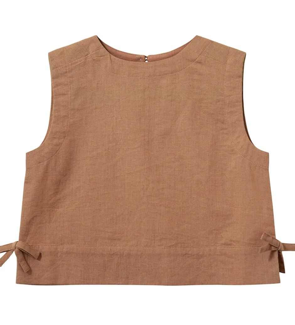 Toppe*Sofie Schnoor Top - Bomuld/Hør - Ezmask - Rose Brown
