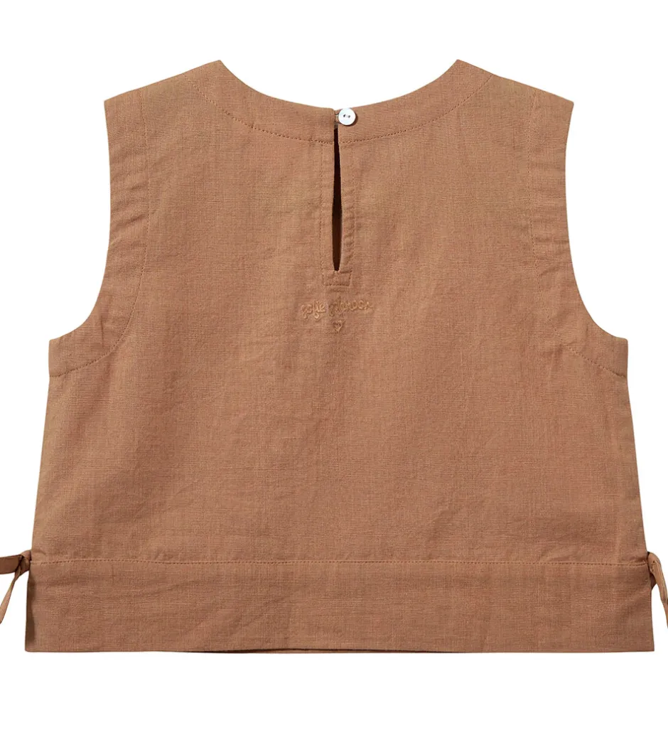 Toppe*Sofie Schnoor Top - Bomuld/Hør - Ezmask - Rose Brown