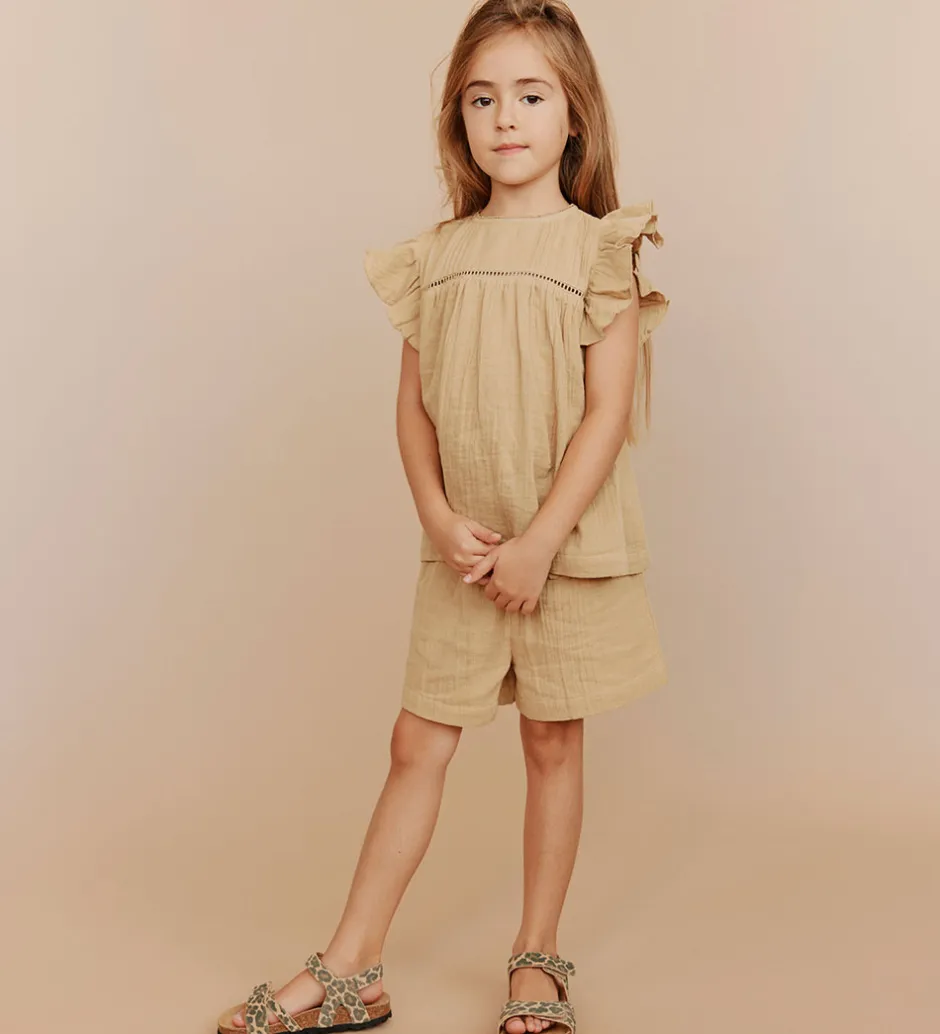 Toppe*Sofie Schnoor Top - Corettesk - Soft Brown