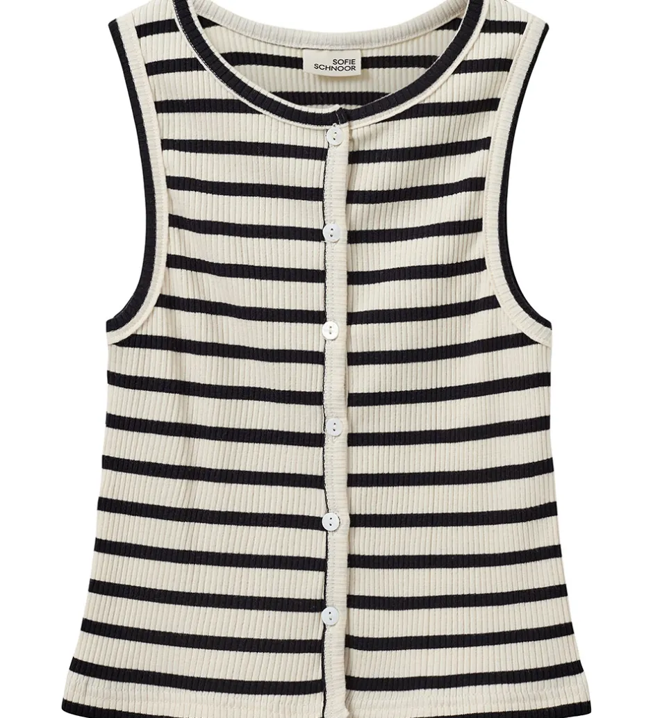 Børn Sofie Schnoor Top - Rib - Tamiliasy - Black Striped