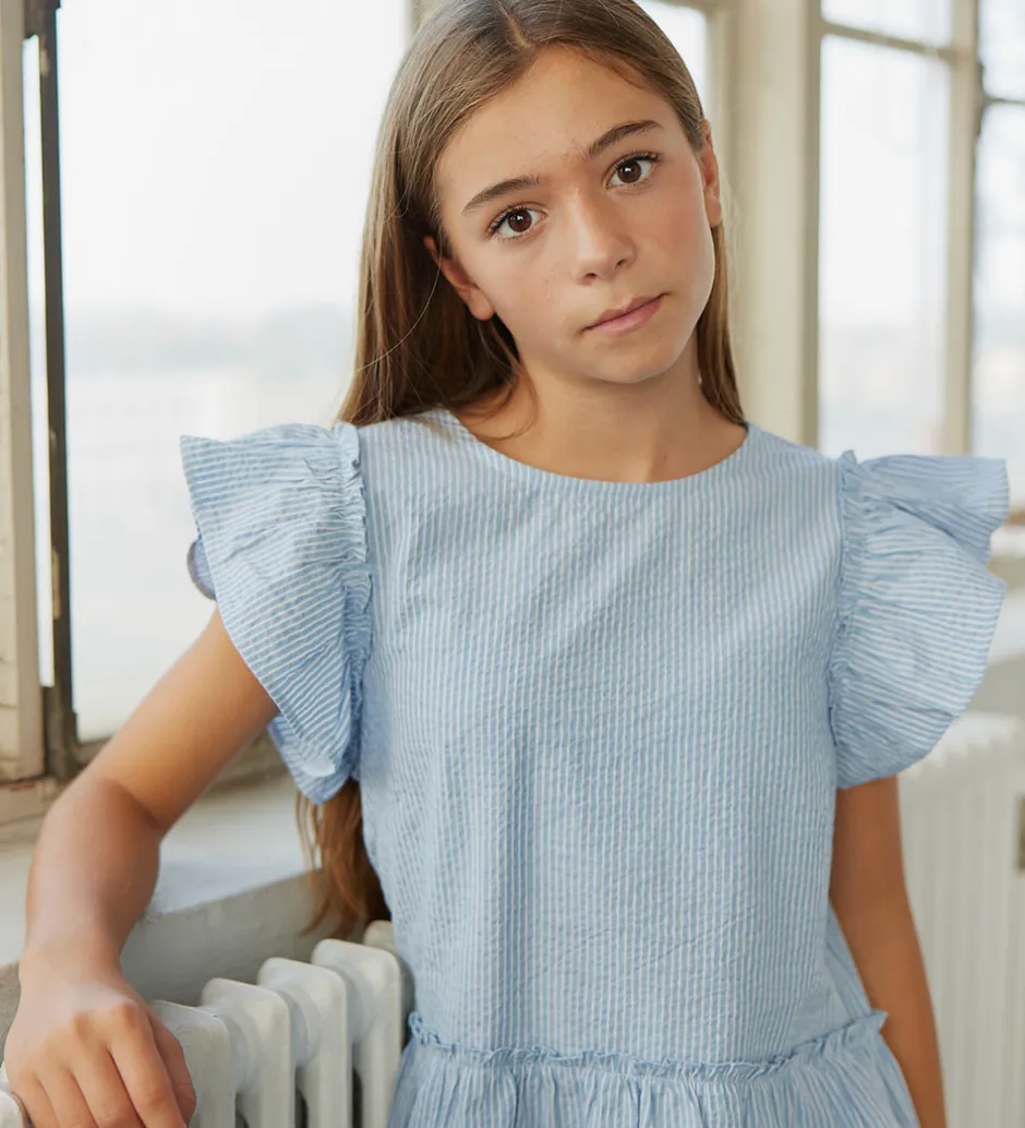 Toppe*Sofie Schnoor Top - Sallysy - Light Blue Stripe