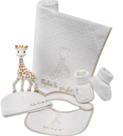 Bideringe|Savlesmække*Sophie la Girafe Gaveæske - My Birth Outfit - So Pure