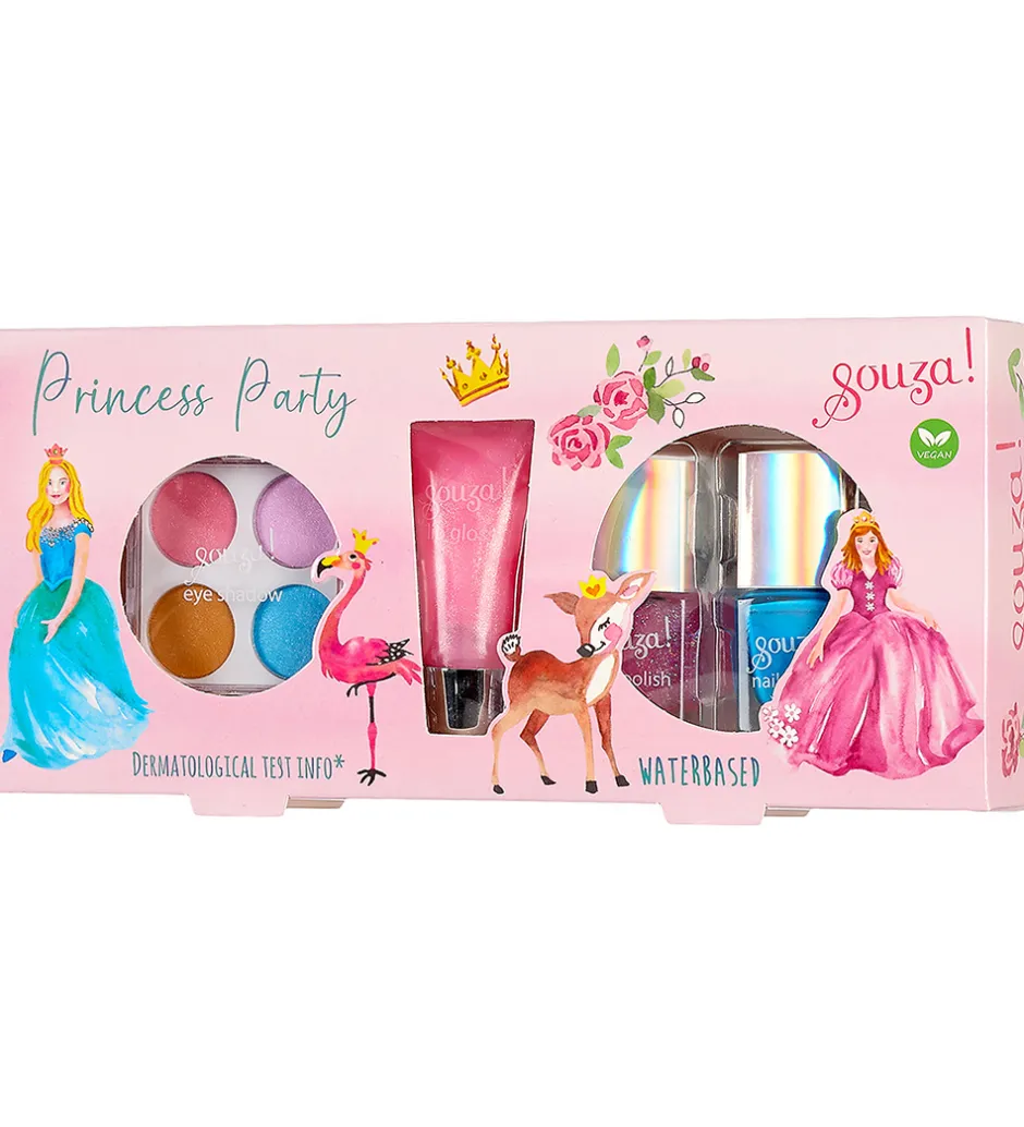 Sminke*Souza Sminkesæt - Øjenskygge/Neglelak/Lipgloss - Princess
