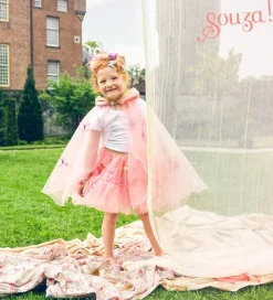 Udklædningstøj*Souza Udklædning - Fe-nederdel - Lilyanne - Rosa/Sommerfugle