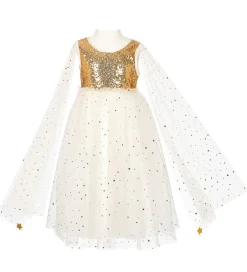 Udklædningstøj*Souza Udklædning - Prinsesse - Dorianne - Hvid/Guld