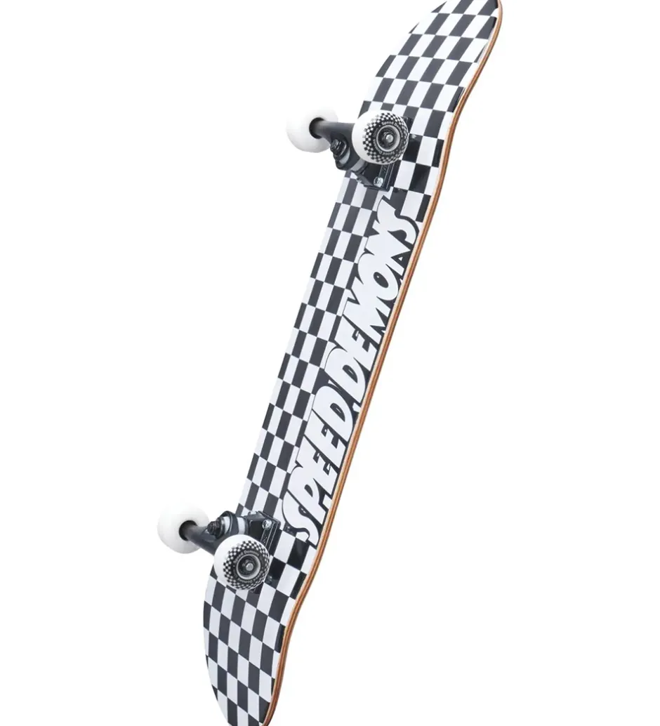 Skateboards*Speed Demons Skateboard - 7.5" - Checkers Komplet - Sort/Hvid