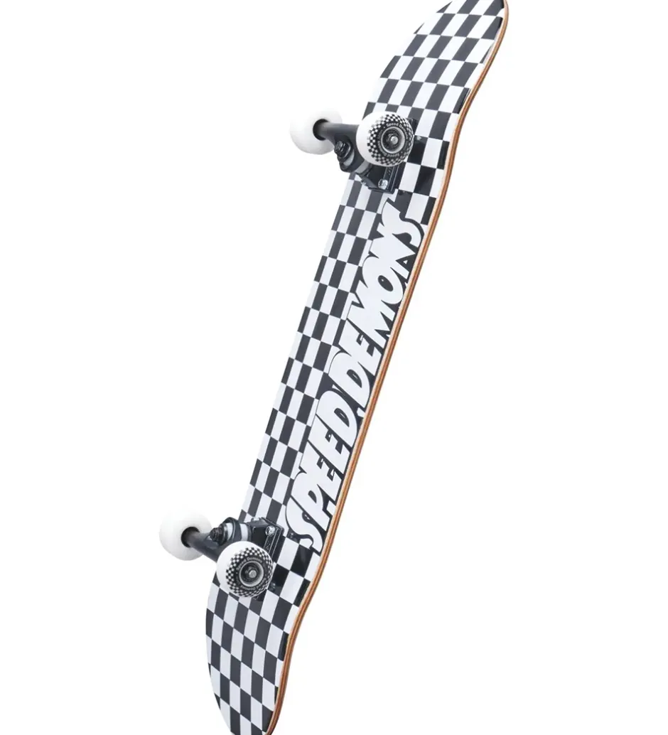 Speed Demons Skateboard - 7" - Checkers Komplet - Sort/Hvid
