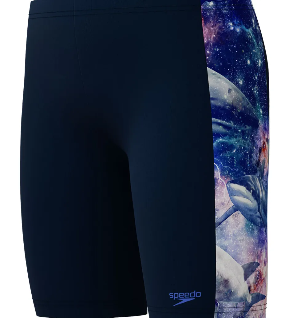 Svømmetøj*Speedo Badebukser - Digital Panel Jammer - Navy m. Hajer