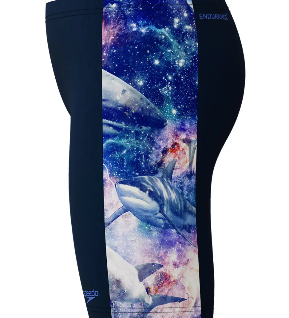 Svømmetøj*Speedo Badebukser - Digital Panel Jammer - Navy m. Hajer