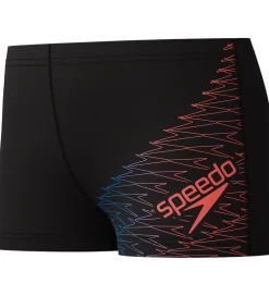 Svømmetøj|Svømning*Speedo Badebukser - Medley Logo - Sort m. Rød