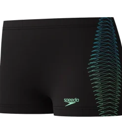 Svømmetøj|Svømning*Speedo Badebukser - Plastisol Placement - Sort m. Grøn