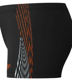 Svømmetøj*Speedo Badebukser - Plastisol Placement - Sort m. Orange