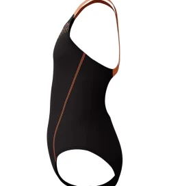 Svømmetøj|Svømning*Speedo Badedragt - Medalist - Sort/Fersken