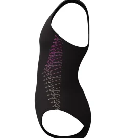 Svømmetøj|Svømning*Speedo Badedragt - Placement Muscleback - Sort/Fersken