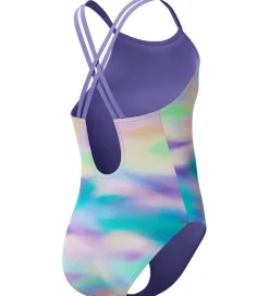 Svømmetøj|Svømning*Speedo Badedragt - Printed Twinstrap - Lilla/Grøn/Orange