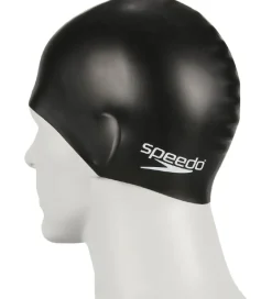 Badehætter*Speedo Badehætte - Junior Plain Moulded Silicone Cap - Sort