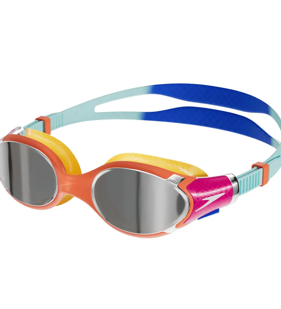 Speedo Svømmebriller - BioFuse 2.0 Mirror Junoir - Orange/Blue