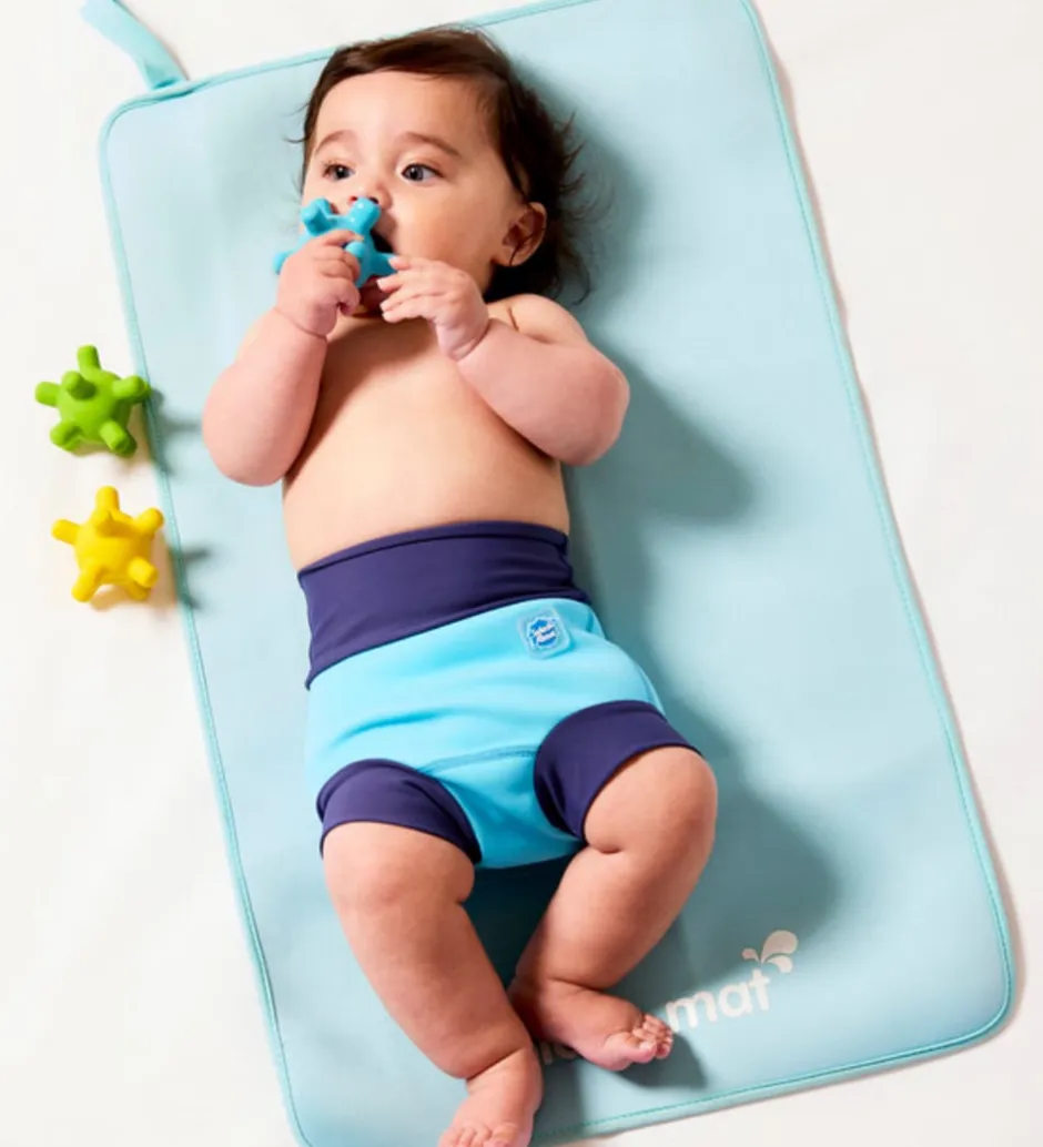 Puslepuder Og -Underlag*Splash About Pusleunderlag - Neopren - 41,5x69 cm - Turquoise
