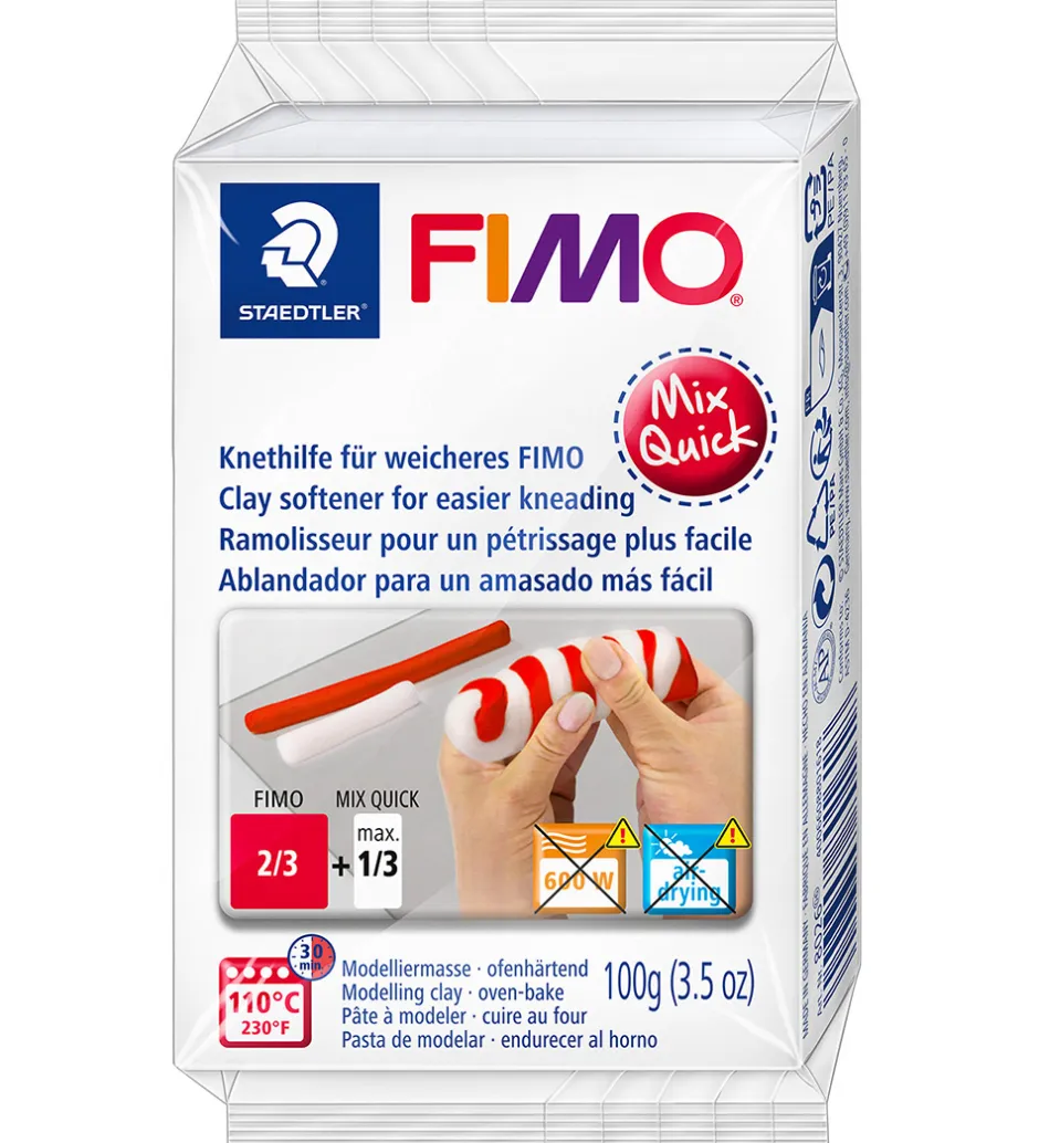 Modellervoks*Staedtler FIMO Modellervoks-blødgører - Mix Qiuck - 100 g - Hvid