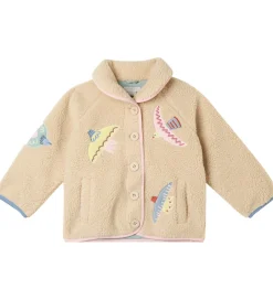 Fleece*Stella McCartney Kids Fleecejakke - Beige m. Fugle