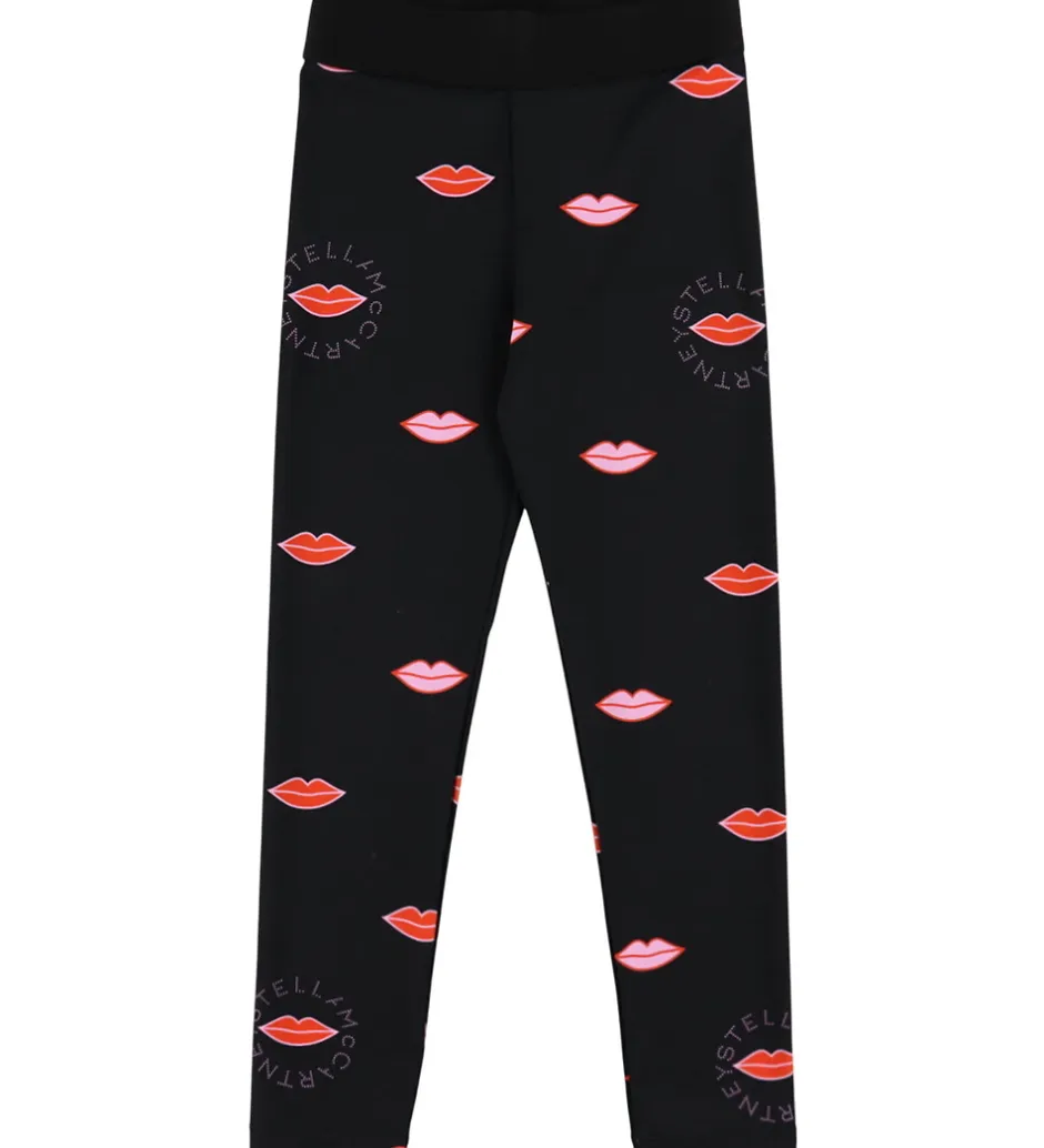 Børn Stella McCartney Kids Leggings - Sort m. Læber
