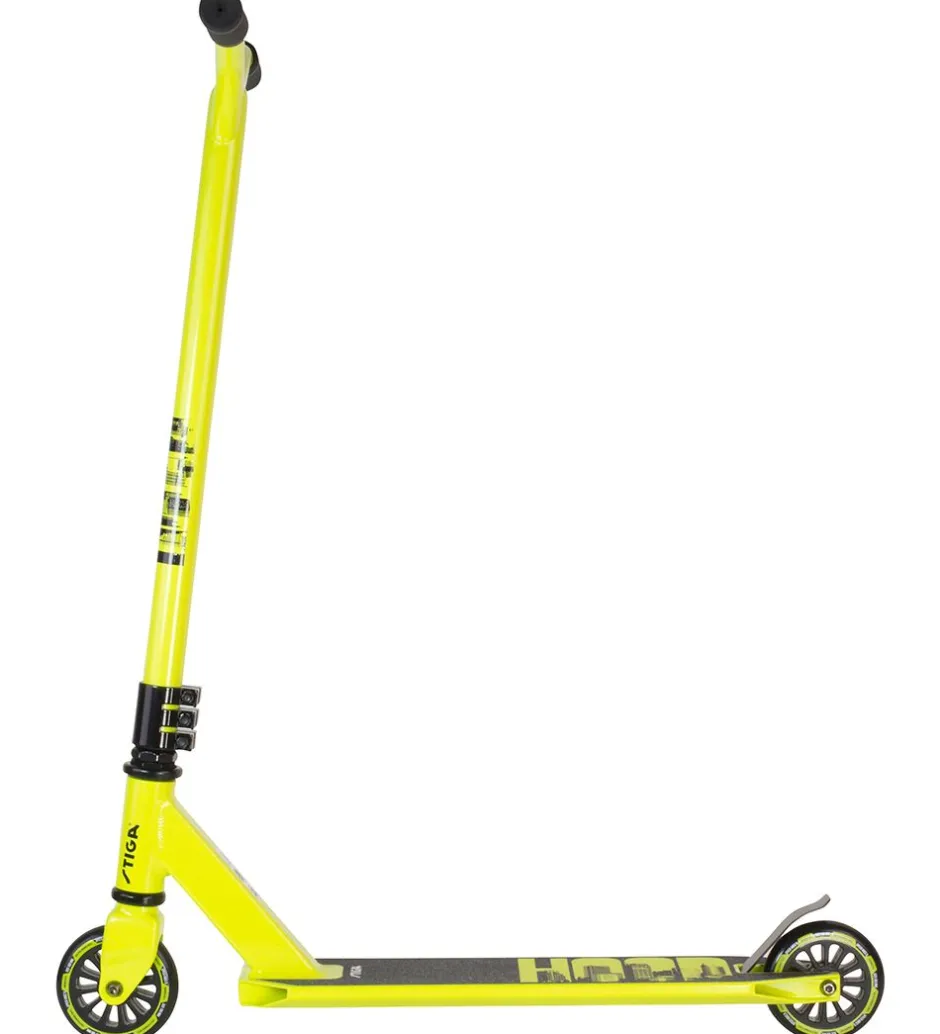 Løbehjul|Løbehjul*Stiga Løbehjul - Trick Scooter - Hood - Sort/Limegrøn