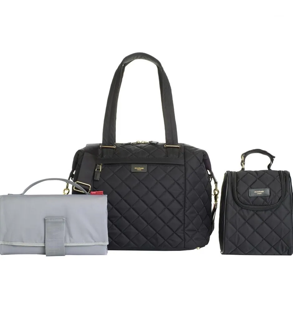 Pusletasker*Storksak Pusletaske - Stevie Quilt - Sort
