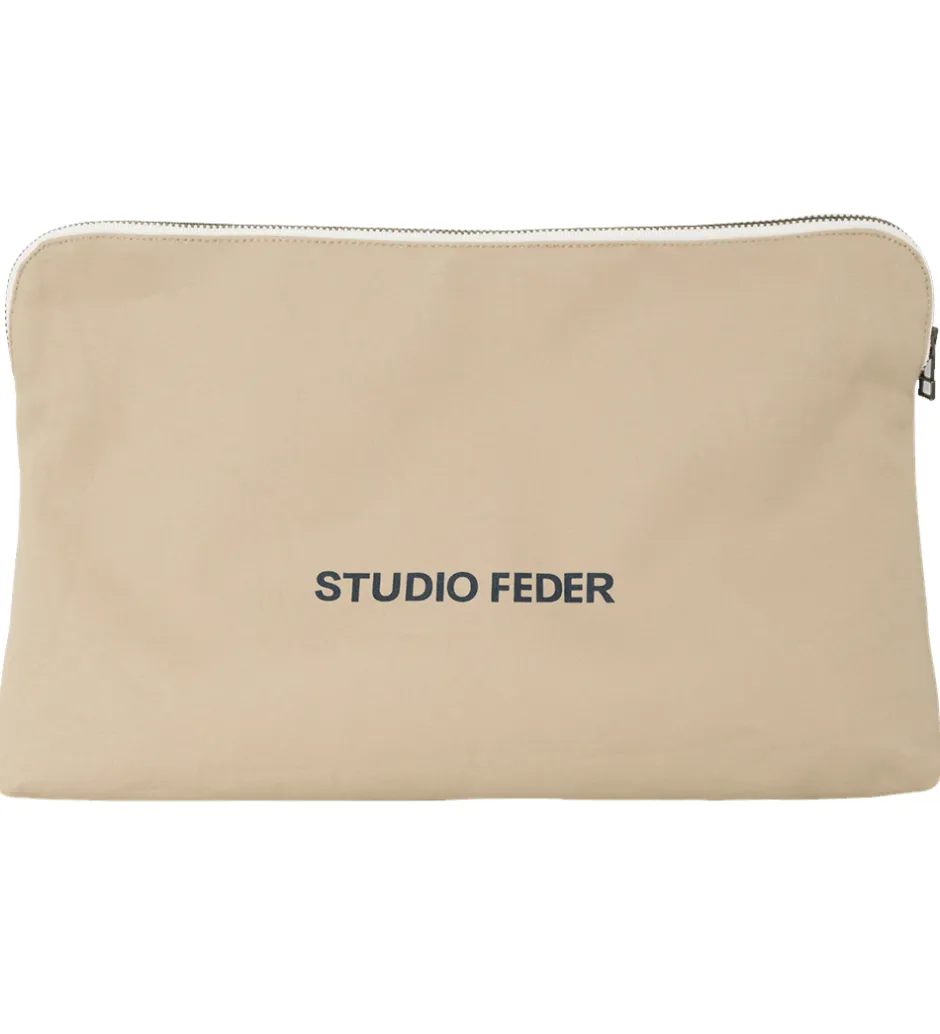 Toilettasker|Toilettasker*Studio Feder Toilettaske - Celia - Canvas - Sand Beige