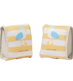 Badevinger*SunnyLife Badevinger - 3-6 år - Sid The Seagull - Mustard Stripe