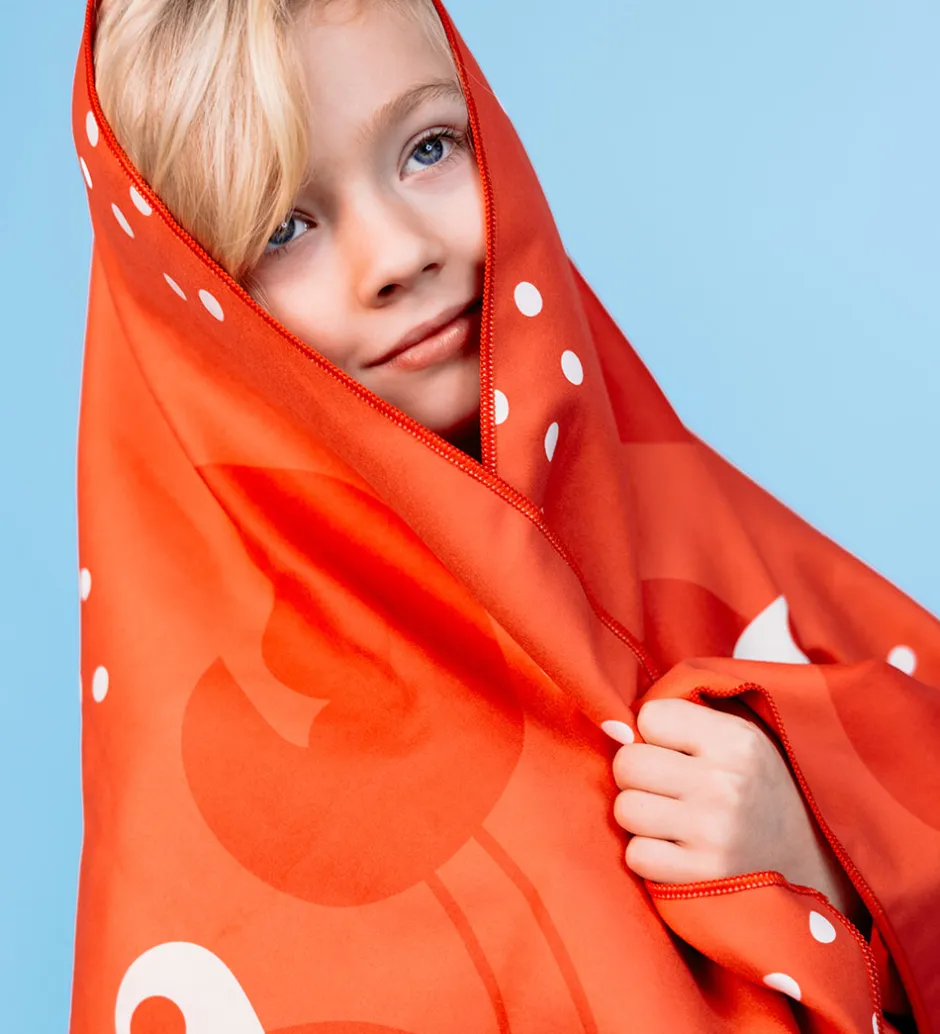 Håndklæder|Håndklæder*Swim Essentials Håndklæde - Microfiber - 135x65 cm - Red Crab
