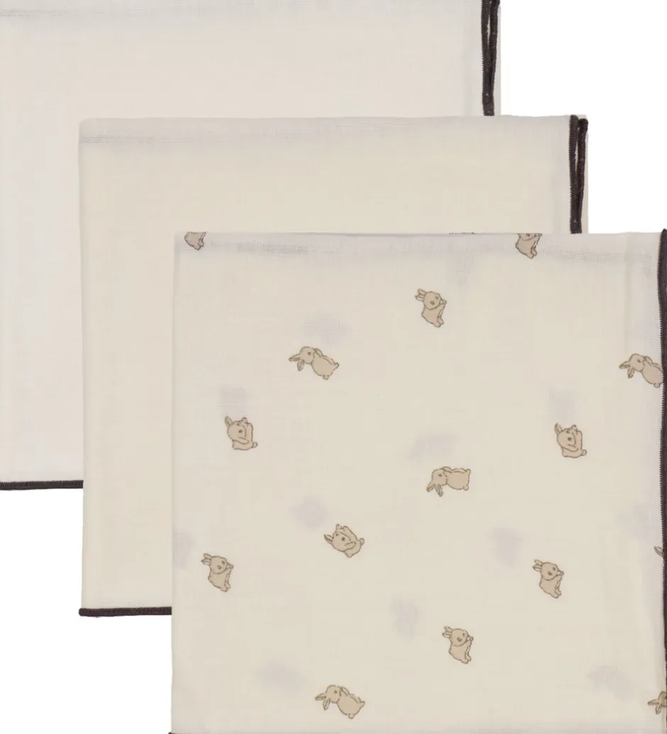 Stofbleer|Pusletid*Thats Mine That's Mine Stofbleer - Bora Muslin - 3-pak - 70x70 cm - Bunnies