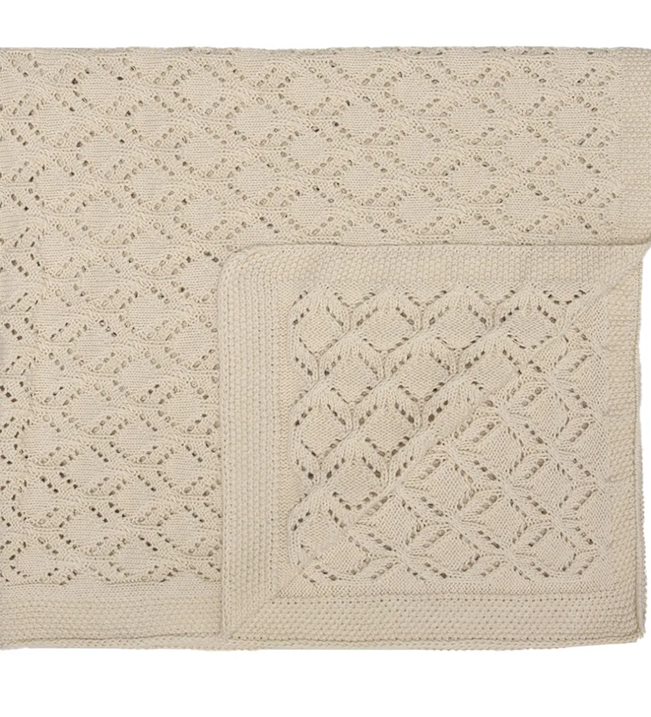 Tæpper*Thats Mine That's Mine Tæppe - Kala Knitted - 85x85 cm - Birch