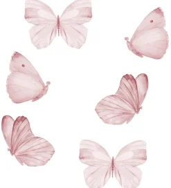 Thats Mine That's Mine Wallstickers - Sommerfugle - 6stk - Rose