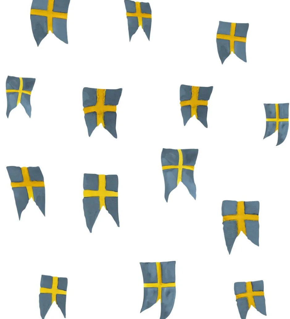Thats Mine That's Mine Wallstickers - 14 stk - Svensk Flag