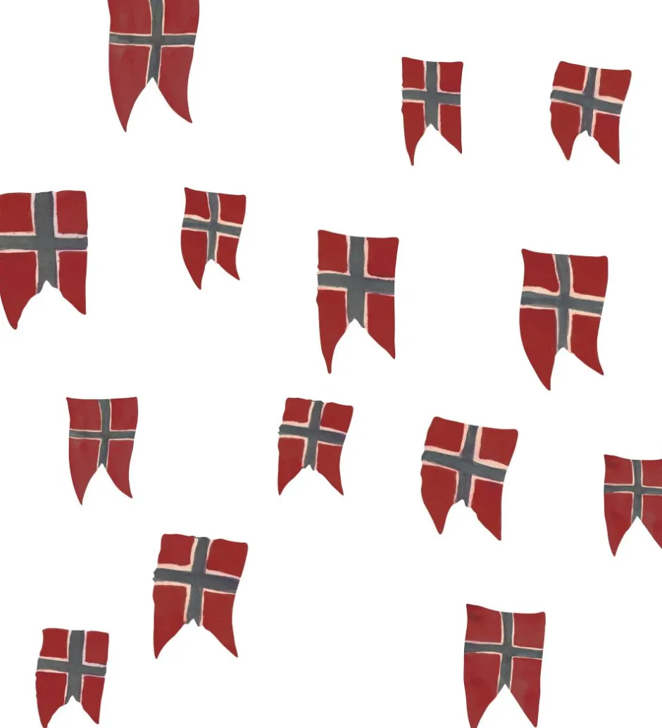 Wallsticker*Thats Mine That's Mine Wallstickers - 14 stk - Norsk Flag