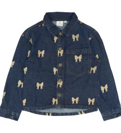 Børn The New Denimjakke - TnRaquel - Medium Blue Denim AOP