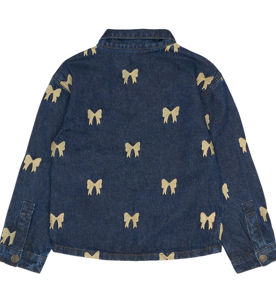 Børn The New Denimjakke - TnRaquel - Medium Blue Denim AOP