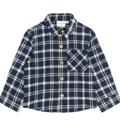 Børn The New Siblings Skjorte - TnstRiggs - Flannel - Navy Blazer Che