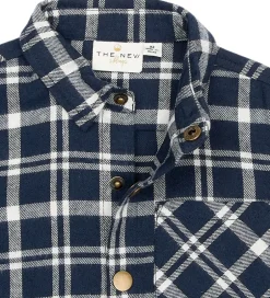 Børn The New Siblings Skjorte - TnstRiggs - Flannel - Navy Blazer Che