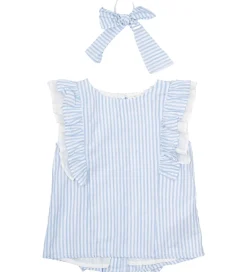 Toppe*The New Top/Hårelastik - TnNalani - White Swan Striped m. Glimme