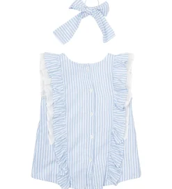 Toppe*The New Top/Hårelastik - TnNalani - White Swan Striped m. Glimme