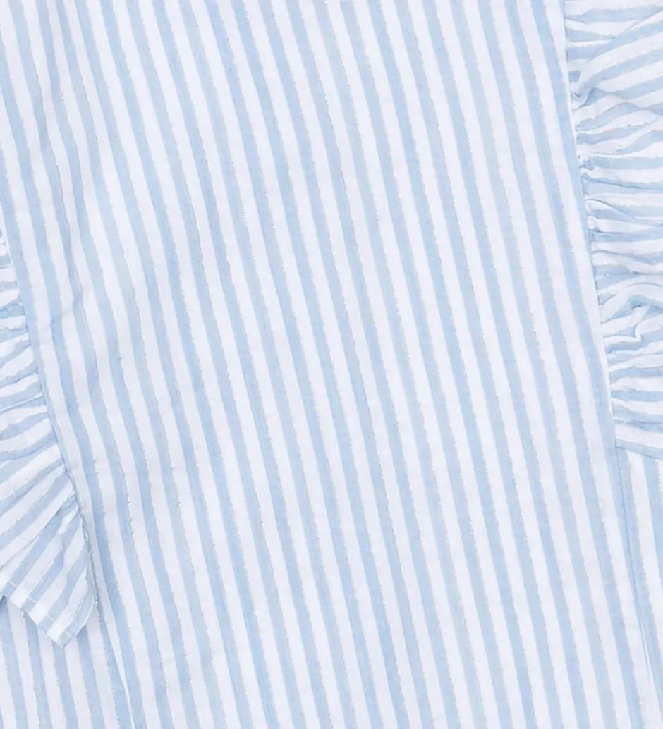 Toppe*The New Top/Hårelastik - TnNalani - White Swan Striped m. Glimme