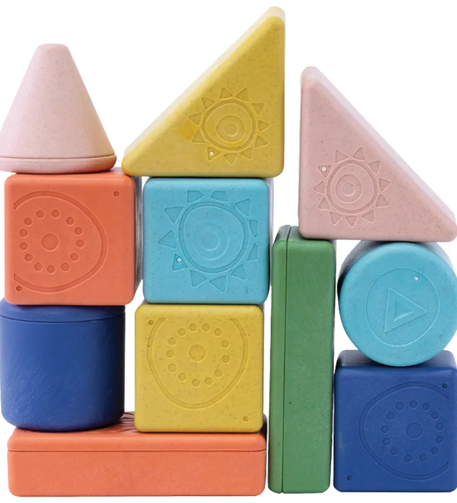 Stablelegetøj*Tiger Tribe Rasleklodser - Rattle & Stack Blocks - Startsæt - 1