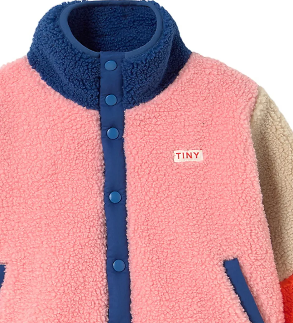 Fleece*Tiny Cottons Fleecejakke - Color Block Polar - Mørkeblå