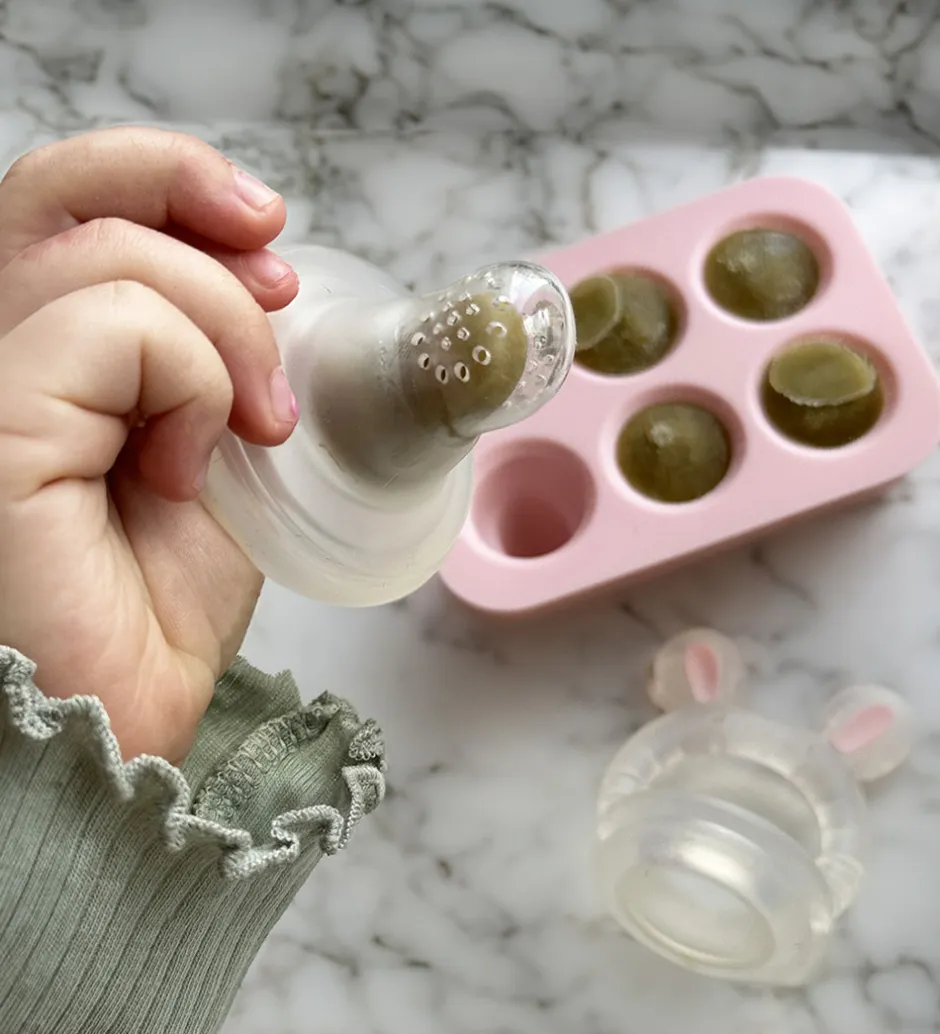 Sutteflasker|Amning*Tiny Tot Food Feeder m. Mini Fryseform - Rose