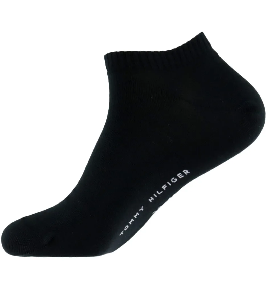 Strømper|Basis*Tommy Hilfiger Ankelstrømper - 2-pak - Sort m. Blå