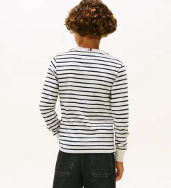 Børn Tommy Hilfiger Bluse - Stripe - Light Grey Heather Stripe Grey